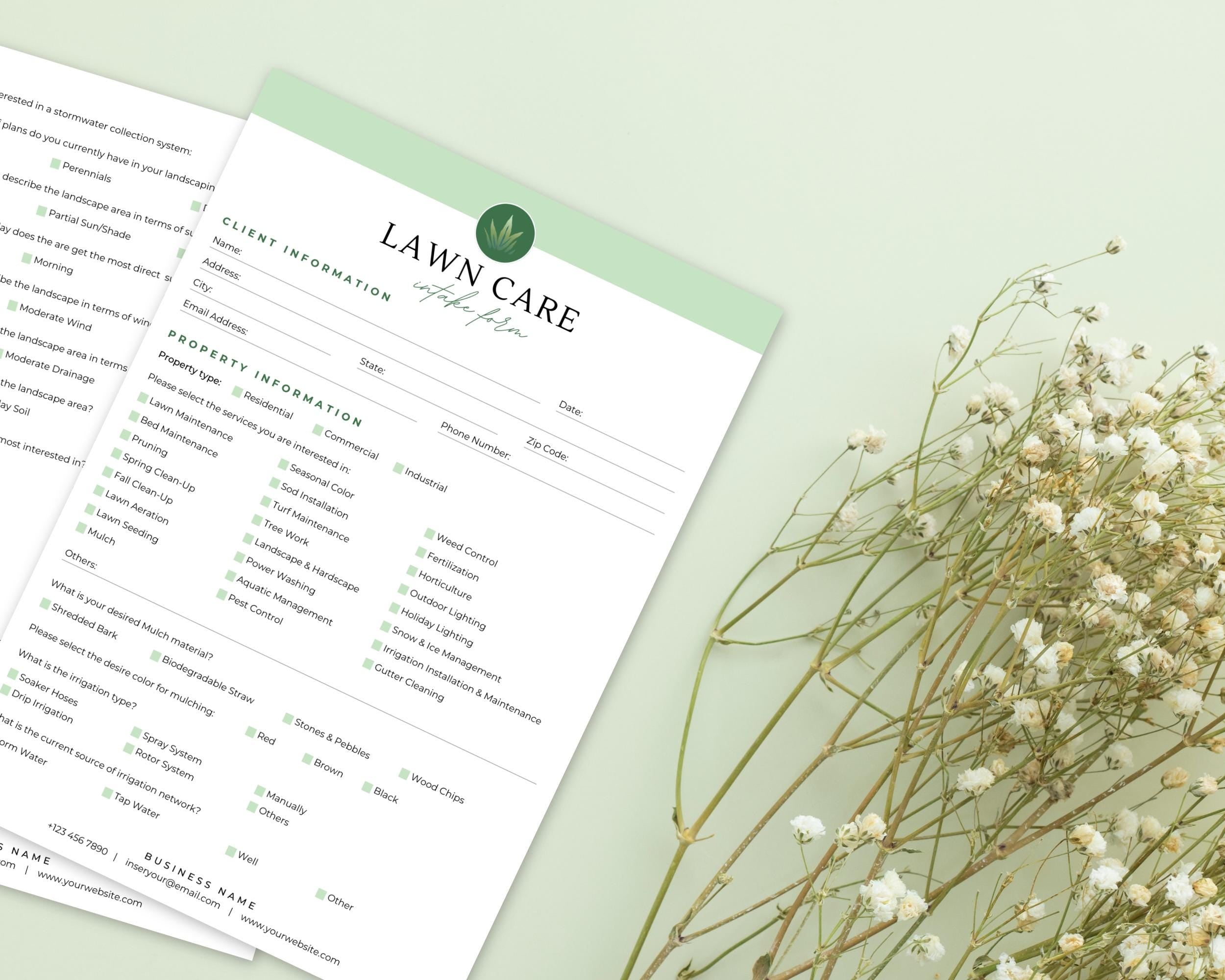 Landscaping & Lawn Care Forms Bundle, Lawn Care Services Forms, Garden Care Forms, Landscaper Forms, Forms Bundle, Price Sheet, Canva
