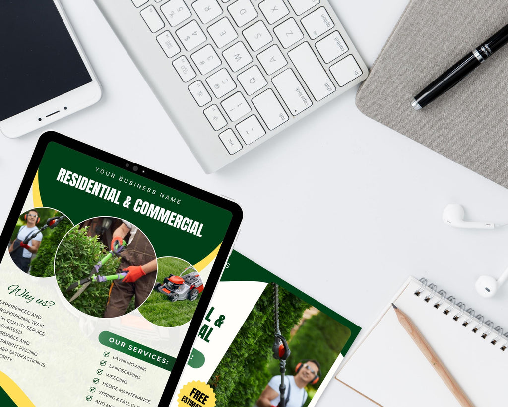 Lawn Care & Landscaping Flyers, Services Flyers, Tear-Off Flyers, Landscaping Services Flyers, Lawn Mowing Flyers, Landscaping Marketing