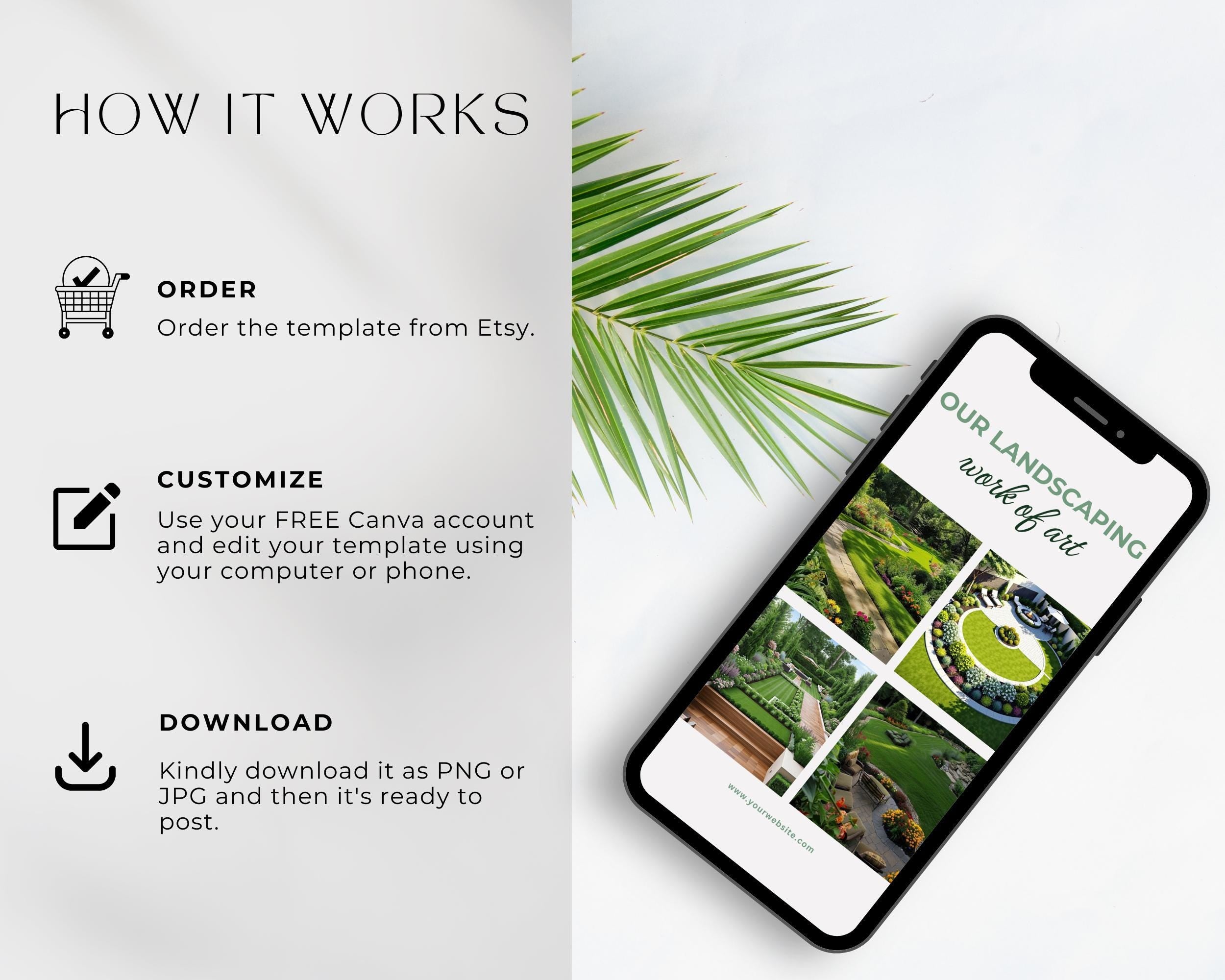 Landscaping & Lawn Care Instagram Post Templates, Yard Services Instagram, Landscaping and Hardscaping Social Media, Landscape Business
